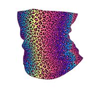 VOSERY Cache-cou léopard arc-en-ciel dégradé pour homme et femme - Cagoule bandana