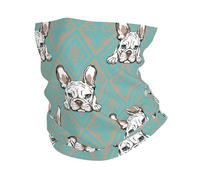 VOSERY Cache-cou vintage Pop Art French Bulldog pour homme et femme - Cagoule - Bandana
