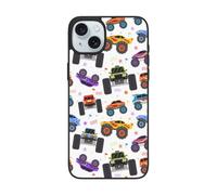 VOSERY Cartoon Monster Trucks1 compatible avec iPhone 15, coque de téléphone mignonne et cool compatible avec iPhone 15, protection complète de l'appareil photo antichoc