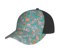 VOSERY Casquette de baseball pour homme et femme, motif étoile de mer, hippocampe, coquillages Saint-Jacques, casquette de golf réglable, casquette de baseball pour hommes et femmes, père, camionneur