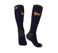 VOSERY Chaussettes hautes hautes pour femmes, 2025 Happy New Year f Bas hauts au genou, chaussettes tube tendance