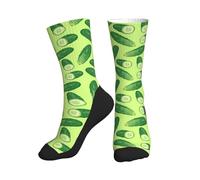 VOSERY Chaussettes pour homme et femme, motif concombre, vert, chaussettes fantaisie fantaisie uniques pour homme et femme