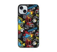 VOSERY Coque Monster Car compatible avec iPhone 15, coque de téléphone mignonne et cool compatible avec iPhone 15, protection complète d'appareil photo antichoc