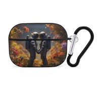 VOSERY Coque romantique compatible avec Airpods Pro - Coque mignonne compatible avec Airpods Pro 2, coque PC compatible avec Airpods Pro 2e génération avec porte-clés