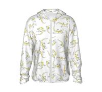 VOSERY Cute Lizard No.20172 Veste à capuche légère à manches longues avec fermeture éclair pour femme et homme, noir, XX-Large