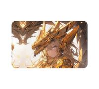VOSERY Golden Armor - Tapis de salle de bain doux, absorbant, antidérapant, lavable en machine, motif princesse dragon 76,2 x 50,8 cm