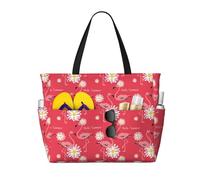 VOSERY Grand sac de plage imperméable et résistant au sable - Sac fourre-tout Hello Summer Flamingo mignon pour femme avec fermeture éclair