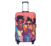 VOSERY Hip Hop People No.110 Housse de protection lavable pour valise de 45,7 à 81,3 cm, Noir/blanc, Large