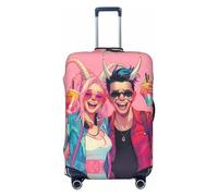 VOSERY Hip Hop People No.111 Housse de protection lavable pour valise de 45,7 à 81,3 cm, Noir/blanc, X-Large