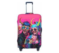 VOSERY Hip Hop People No.112 Housse de protection lavable pour valise de 45,7 à 81,3 cm, Noir/blanc, X-Large