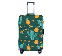 VOSERY Housse de bagage de voyage - Ananas AndCactus Housse de protection lavable pour valise de 45,7 à 81,3 cm, noir, Small