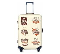 VOSERY Housse de bagage de voyage - Cooking With Love Housse de protection lavable pour valises de 45,7 à 81,3 cm, Noir/blanc, Large