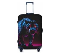 VOSERY Housse de bagage de voyage - Housse de protection lavable futuriste pour valise de 45,7 à 81,3 cm, Noir/blanc, Medium