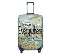 VOSERY Housse de bagage de voyage - I Haven't Been Everywhere But Its On My List Housse de protection lavable pour bagages de 45,7 à 81,3 cm, Noir/blanc, Small
