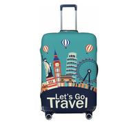 VOSERY Housse de bagage de voyage - Let's go Travel Housse de protection lavable pour valise de 45,7 à 81,3 cm, noir, Small