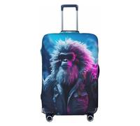 VOSERY Housse de bagage de voyage - Lunettes hip-hop Gorilla lavable pour valises de 45,7 à 81,3 cm, Noir/blanc, X-Large