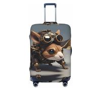 VOSERY Housse de bagage de voyage - Steampunk Squirrel Pilot Housse de protection lavable pour bagages de 45,7 à 81,3 cm, noir, X-Large