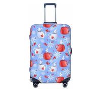 VOSERY Housse de protection pour valise - Haute élasticité Café Love Cup Housse de valise d'hiver pour bagages, noir, Small