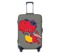 VOSERY Housse de protection pour valise - Haute élasticité Dinosaure Super Hero Cartoon Valise Cover pour bagages, Noir , x-large