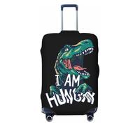 VOSERY Housse de protection pour valise, haute élasticité, motif dinosaures affamés, Noir , L