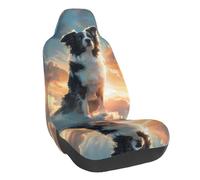 VOSERY Housses de siège de voiture, housses de siège auto pour voitures, VUS et camions, accessoires de voiture pour homme et femme, housses de siège de voiture Cloud Border Collie pour sièges avant