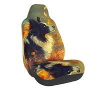 VOSERY Housses de siège de voiture, housses de siège auto pour voitures, VUS et camions, accessoires de voiture pour femmes et hommes, housses de siège de voiture Border Collie d'automne pour sièges