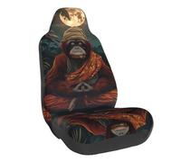 VOSERY Housses de siège de voiture, housses de siège automobile pour voitures, VUS et camions, accessoires de voiture pour homme et femme, housse de siège de voiture Gorilla méditant feuille de