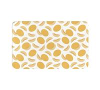 VOSERY Joli tapis de bain cantaloup mandarine 76,2 x 50,8 cm, doux, absorbant, antidérapant, lavable en machine, pour salle de bain