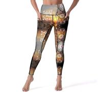 VOSERY Legging taille haute pour femme, Follow Your Dream Catcher Pantalon de yoga doux avec poches, noir, XX-Large
