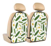 VOSERY Lot de 2 housses de protection pour siège arrière de voiture avec 3 organiseurs de rangement, tissu Oxford imperméable de qualité supérieure