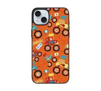 VOSERY Monster Truck, camion de dessin animé compatible avec iPhone 15, coque de téléphone mignonne et cool compatible avec iPhone 15, protection complète de l'appareil photo antichoc