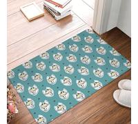 VOSERY Paillasson d'intérieur et d'extérieur - Paillasson amusant avec lunettes Husky facile à nettoyer, 40,6 x 61 cm, paillasson toutes saisons, tapis d'entrée extérieur, tapis de terrasse