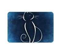 VOSERY Paillasson intérieur et extérieur - Motif croquis de chat - Facile à nettoyer - 40,6 x 61 cm - Toutes saisons - Tapis de terrasse