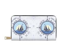 VOSERY Portefeuille en cuir pour femme, portefeuille à deux volets, portefeuille multi-cartes, pas tous ceux qui errent sont perdus 2 portefeuilles pour femmes, long sac à main