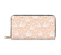 VOSERY Portefeuille Femme Cuir Bifold Multi Card Wallet, Classique Mignon Canard Daisy Pink Portefeuilles Femmes Portefeuilles Long Sac à main