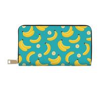 VOSERY Portefeuille Femme Cuir Bifold Multi Card Wallet, Mignon Banane Ice Blue Portefeuilles Femmes Portefeuilles Long Sac à main