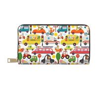 VOSERY Portefeuille Femme Cuir Portefeuille à deux volets Multi Cartes Transports avec Animaux Portefeuilles Femmes Portefeuilles Long Portefeuille