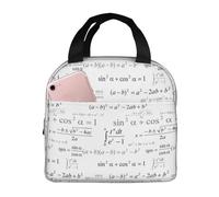 VOSERY Sac à déjeuner, sac à déjeuner pour femme, homme, adulte, design d'équation mathématique, sac à déjeuner isotherme, étanche, réutilisable, grande capacité pour le travail, le bureau, le
