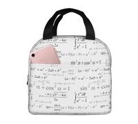 VOSERY Sac à déjeuner, sac à déjeuner pour femme, homme, adulte, formule équation, sac à déjeuner isotherme, sac isotherme, étanche, réutilisable, grande capacité pour le travail, le bureau, le