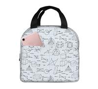 VOSERY Sac à déjeuner, sac à déjeuner pour femmes, hommes et adultes, sac à déjeuner isotherme Equation Mathématiques, sac isotherme, étanche, réutilisable, grande capacité pour le travail, le bureau