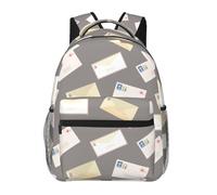 VOSERY Sac à dos pour homme et femme, sac à dos pour ordinateur portable, sac à dos pour articles personnels, sac à dos à motif enveloppe pour voyage, week-end, travail, sac à dos décontracté