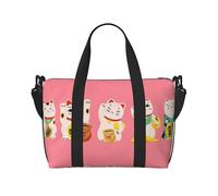 VOSERY Sac de voyage, chat porte-bonheur, sac de week-end, sac à main pour femme, accessoires de voyage, sport, sac de gym pour homme, sac de nuit, sac à bagages, objets personnels