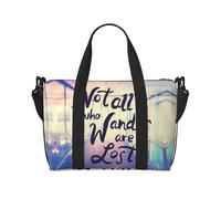 VOSERY Sac de voyage, sac de sport « Not All Those Who Wander Are Lost » pour femme, sac de sport pour homme, sac de nuit, sac à bagages, sac pour articles personnels