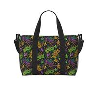 VOSERY Sac de voyage, sac de voyage Mardi Gras Surface Weekender Sac de voyage pour femme, sac de sport essentiel pour homme, sac de nuit, sac à bagages, sac pour articles personnels