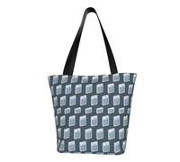 VOSERY Sac fourre-tout pour femme, motif calculatrice de mathématiques, sac fourre-tout avec fermeture éclair et poches intérieures, sac à main esthétique à bandoulière