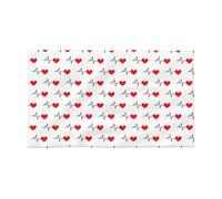 VOSERY Serviettes de toilette (40,6 x 68,6 cm) en coton doux et très absorbantes pour salle de bain, salle de sport, douche, entraînement, symbole du rythme cardiaque