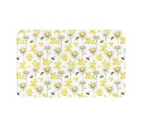 VOSERY Sweet Honey Tapis de bain doux, absorbant, antidérapant, lavable en machine, 76,2 x 50,8 cm