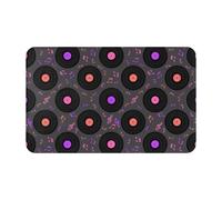 VOSERY Tapis de bain doux, absorbant, antidérapant, lavable en machine, motif notes de musique, pour salle de bain, 76,2 x 50,8 cm