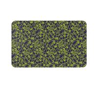 VOSERY Tapis de bain doux et absorbant et antidérapant pour salle de bain, motif fleurs d'hibiscus, feuilles tropicales, lavable en machine, 76,2 x 50,8 cm