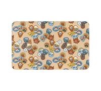 VOSERY Tapis de salle de bain Camp Badge 76,2 x 50,8 cm, doux, absorbant, antidérapant, lavable en machine